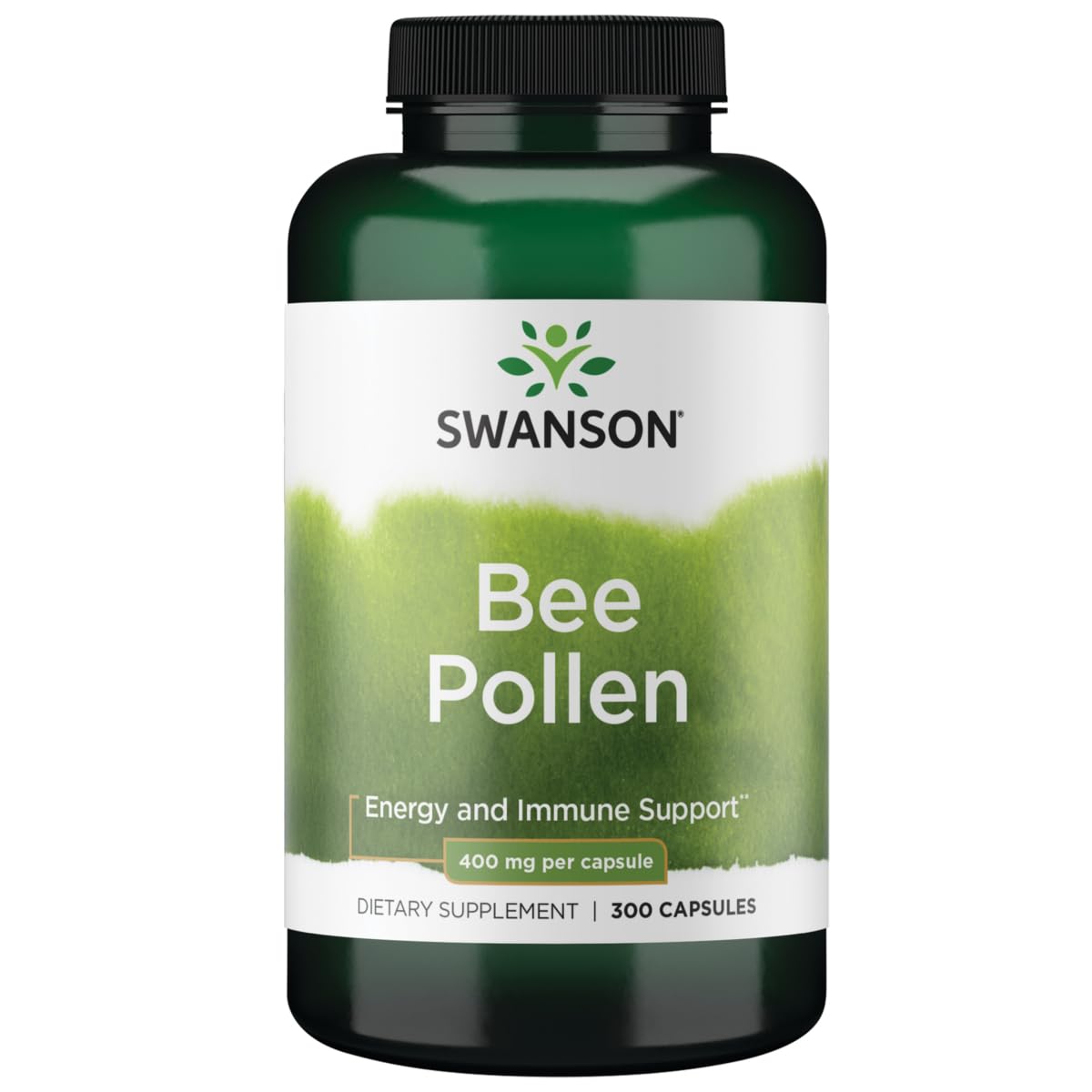Swanson pollen d’abeille - bouteille, soutien potentiel à l'énergie naturelle et à l'immunité.