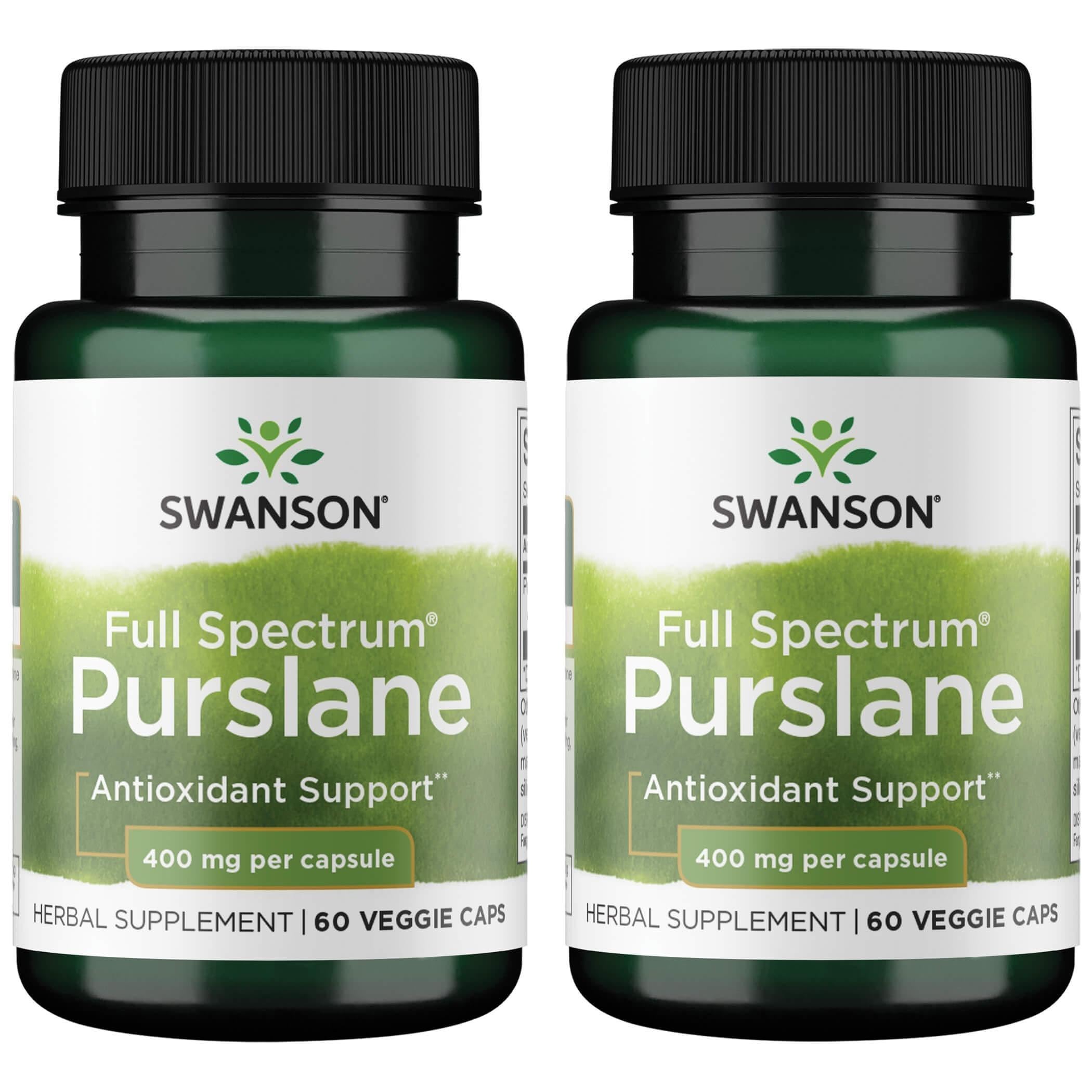 Swanson Portulaca oleracea, bouteille 400 mg, soutien possible contre les radicaux libres.