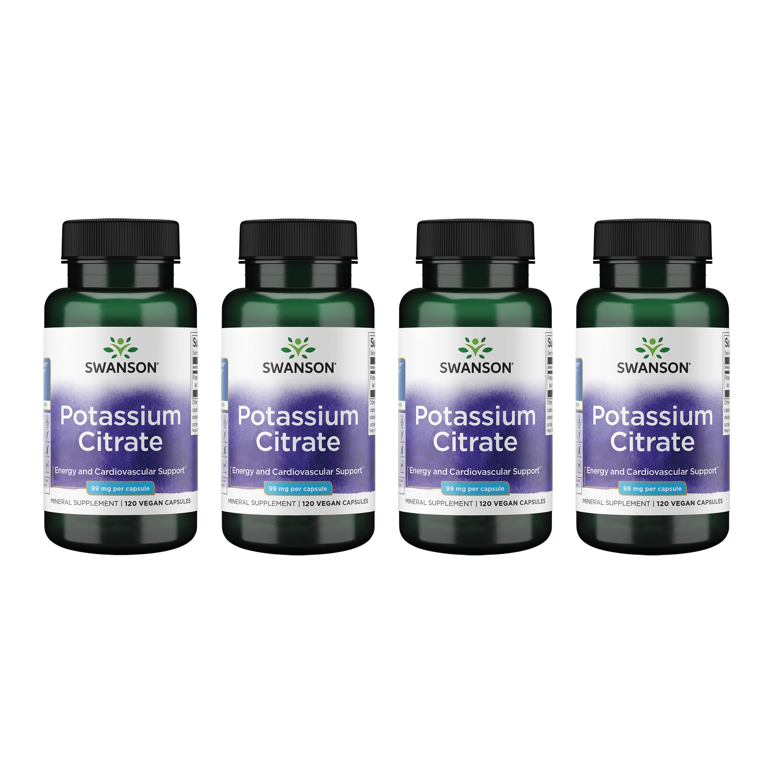 Swanson Potassium Citrate, bouteille-capsules: soutien possible à l’énergie au quotidien.