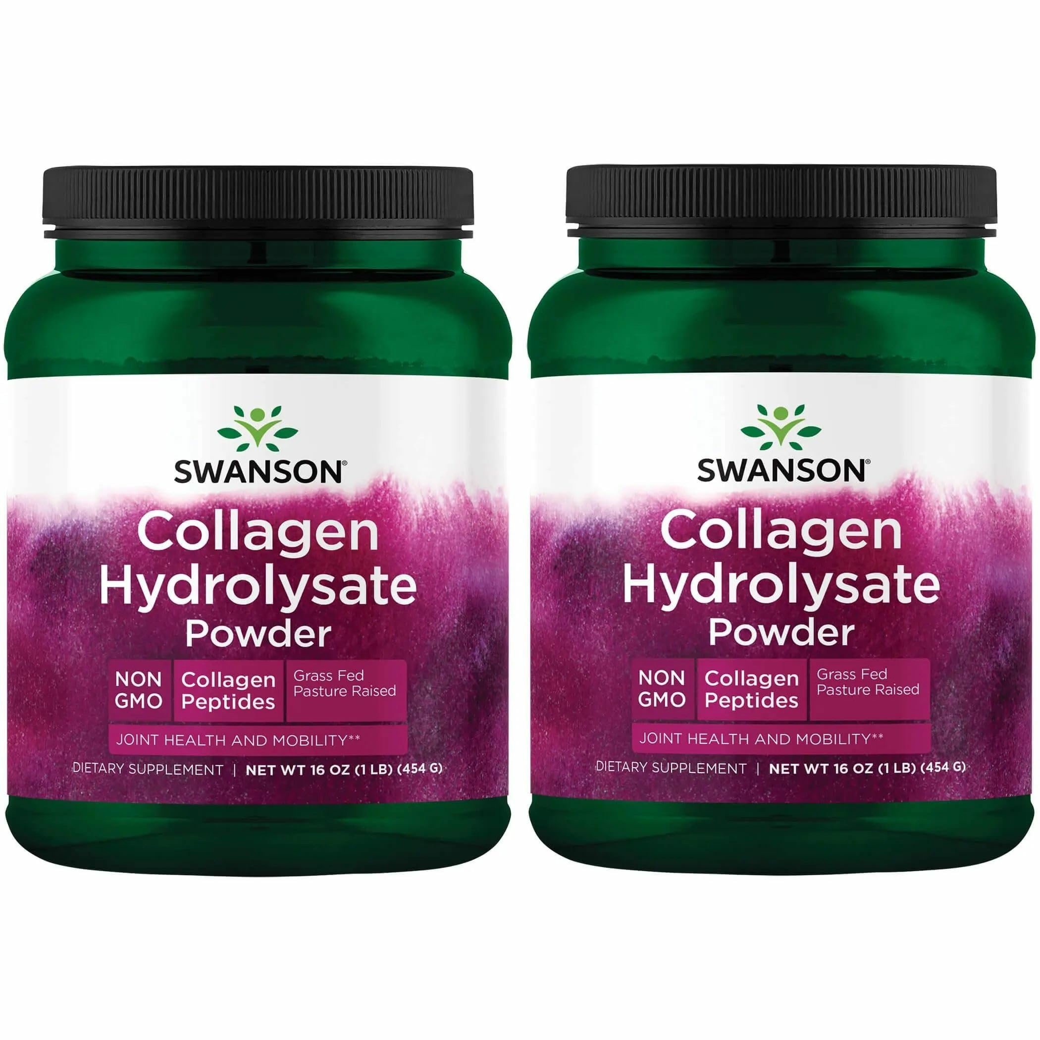 Swanson poudre collagene hydrolysee sans aromes, ideale pour melanger dans les boissons quotidiennes