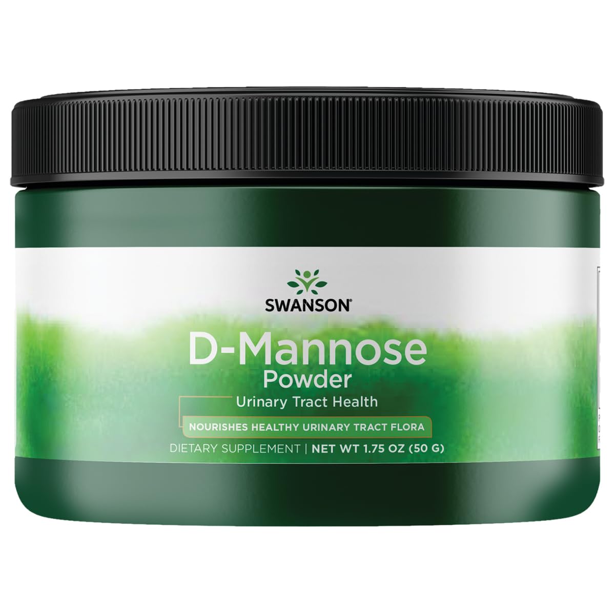 Swanson Poudre D-Mannose dans bouteille 50 g, soutien potentiel à la flore urinaire.