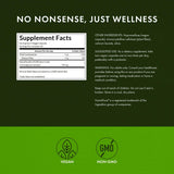 Swanson prébiotiques étiquette, informations claires sur l'utilisation.