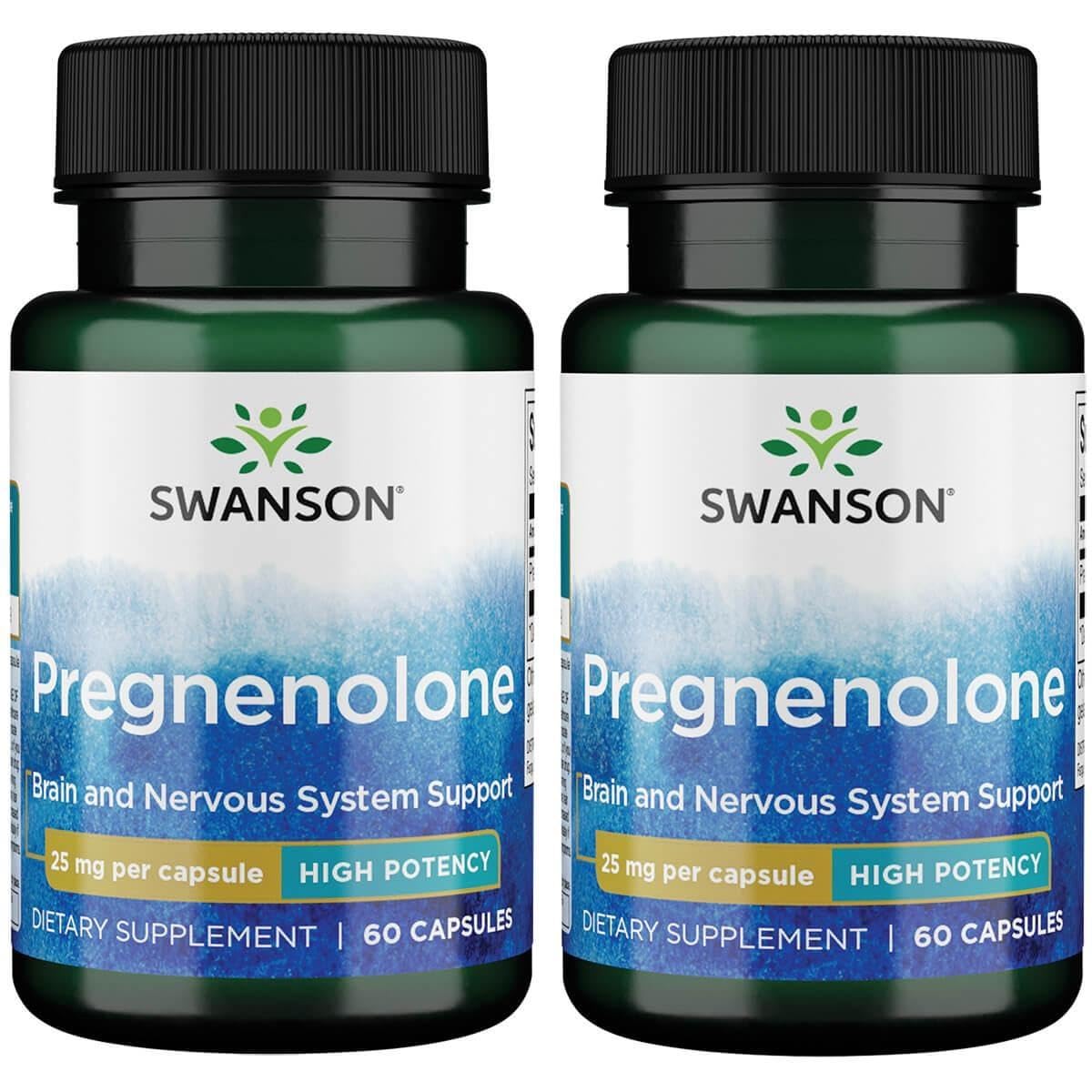 Swanson Pregnenolone 25 mg – capsules, potentiel soutien mémoire et sommeil.