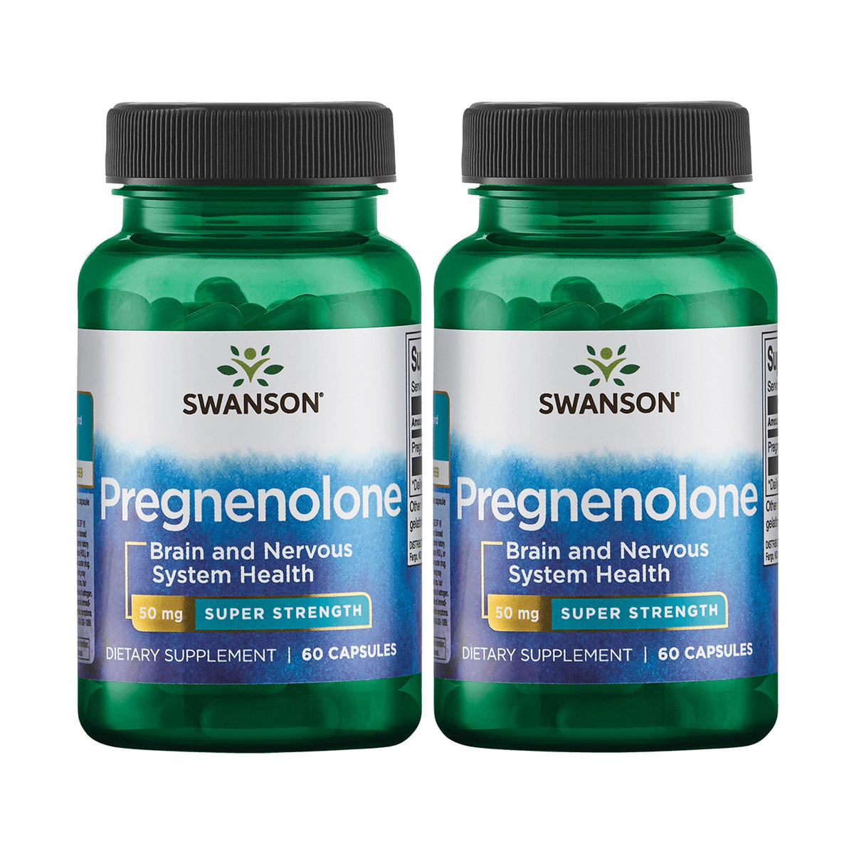 Swanson Ultra Pregnenolone, flacon gélules 50 mg, pratique à intégrer au quotidien.