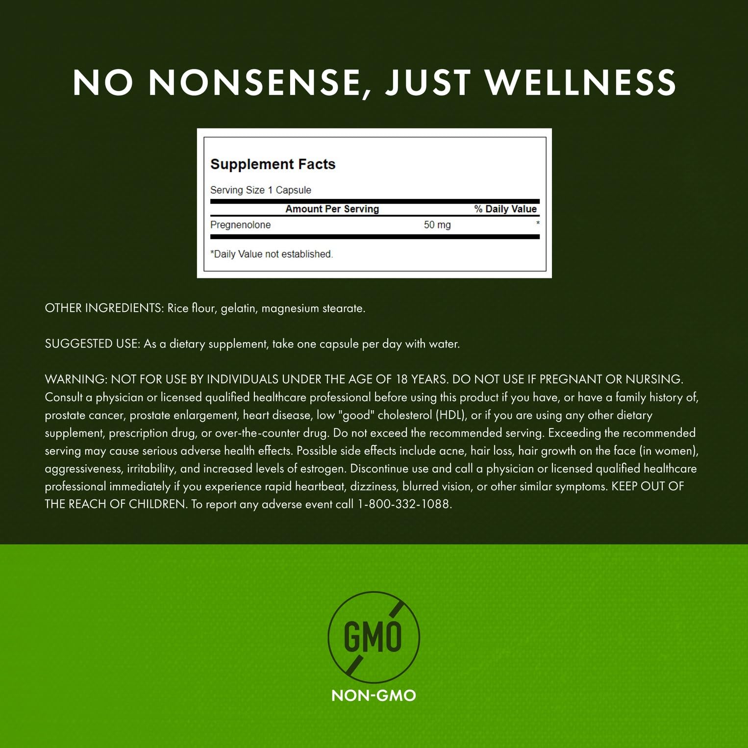 Lot 3 Swanson Pregnenolone: emballage pratique pour une utilisation régulière et rationnée.