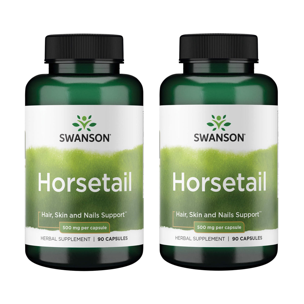 Swanson prêle des champs - bouteille de 90 gélules - soutien potentiel pour cheveux et ongles.