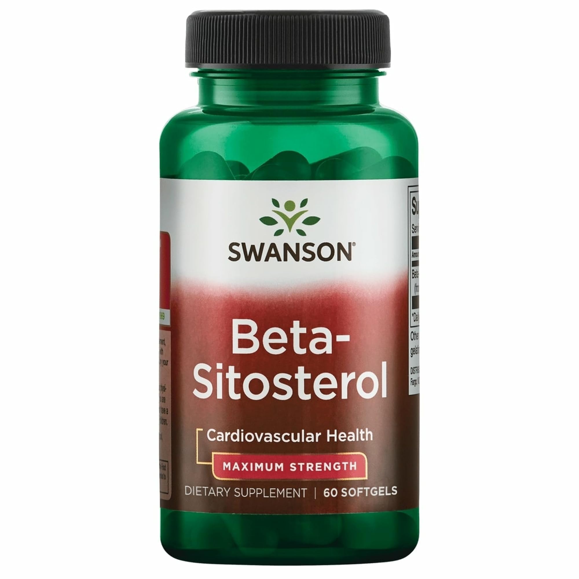 Swanson Premium Beta Sitosterol dans une bouteille de 60 capsules pour le bien-être général