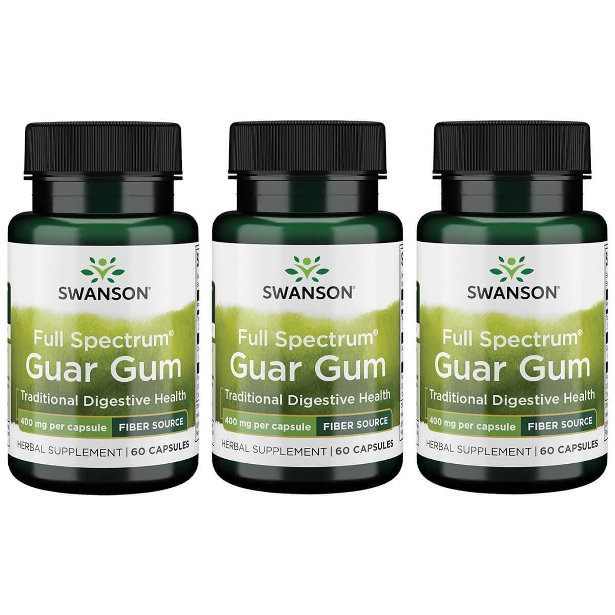 Swanson Premium Brand gomme de guar – bouteille avant montrant la fibre végétale potentielle pour le quotidien