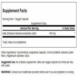 Swanson Premium Kale capsules véganes – formulation végétale adaptée à un mode de vie sain.