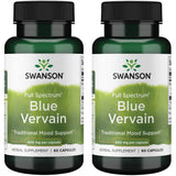Swanson Premium Vervaine Bleue – capsules 400 mg, soutien potentiel de l'humeur et du calme.
