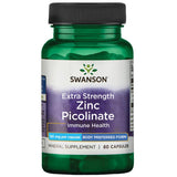 Swanson Zinc Picolinate en bouteille, démontrant absorption facilitée et format quotidien.