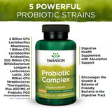 Prébiotique FOS intégré, Swanson Probiotic Complex nourrit les bactéries bénéfiques.
