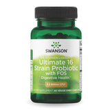 Swanson Probiotique 16 souches, bouteille sur étagère, soutien potentiel à la digestion.