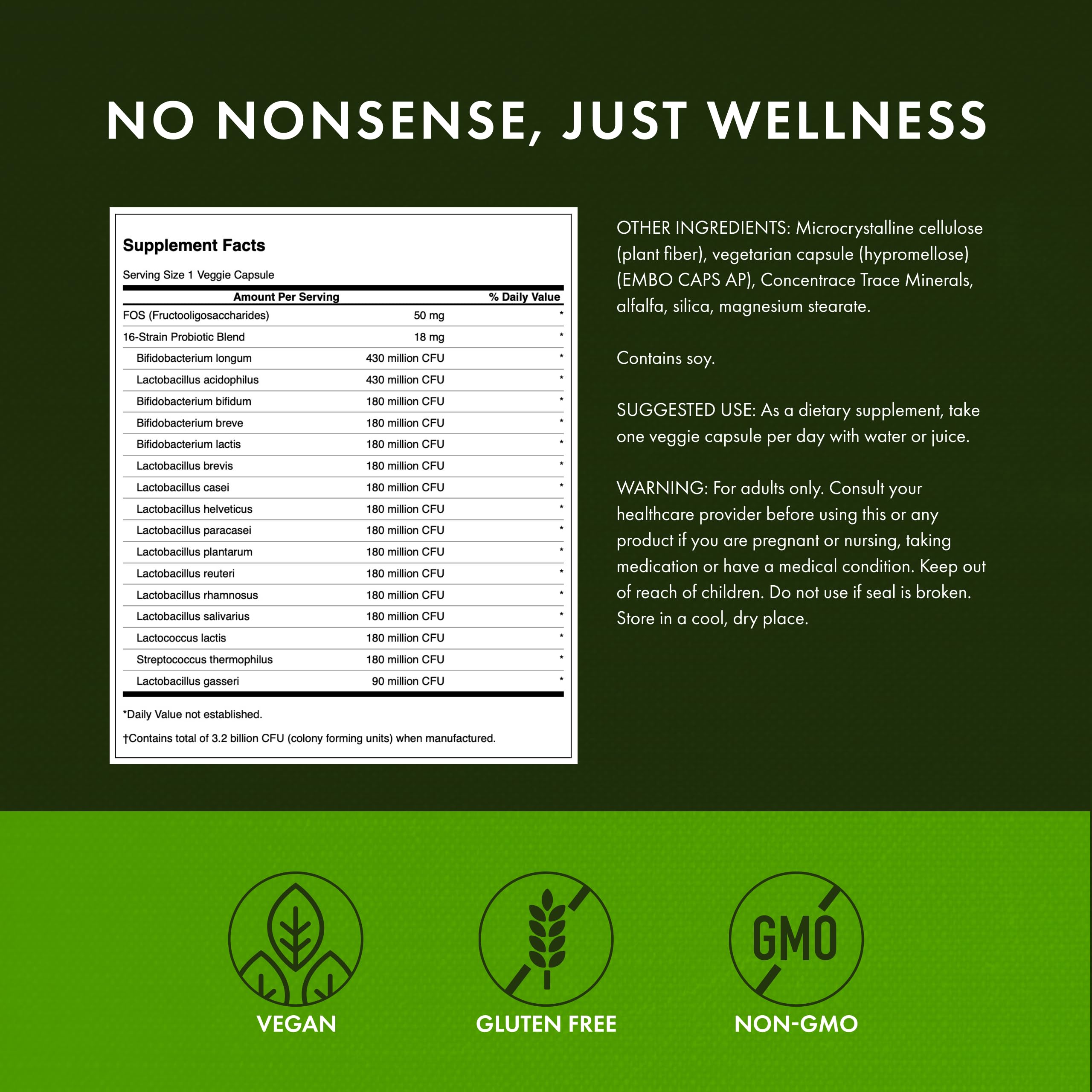 Capsules végétales Swanson Probiotique, gros plan sur capsules, soutien quotidien potentiel.