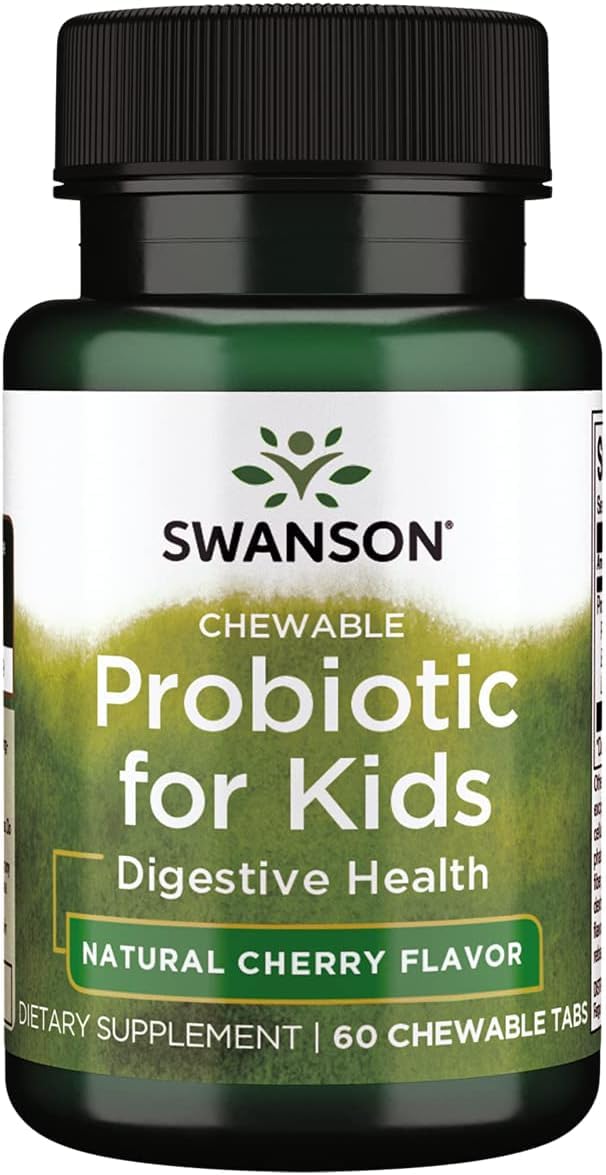 Swanson Probiotique Enfants Cerise — bouteille pratique et goût agréable