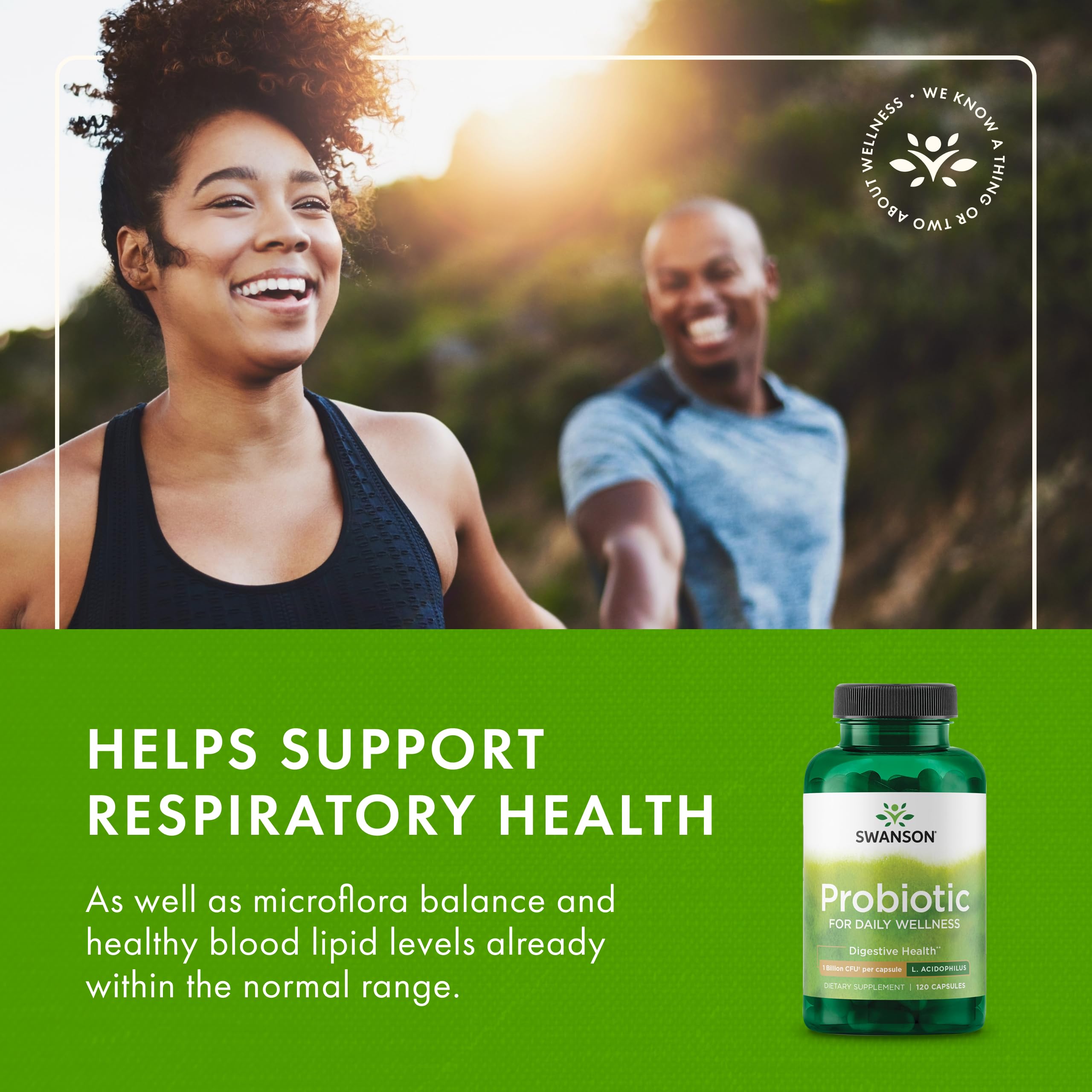 Swanson Probiotique: graphique-digestion, visuel expliquant l equilibre intestinal.