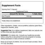 Swanson Propolis 550 mg gélules emballage, usage respiratoire possible et naturel
