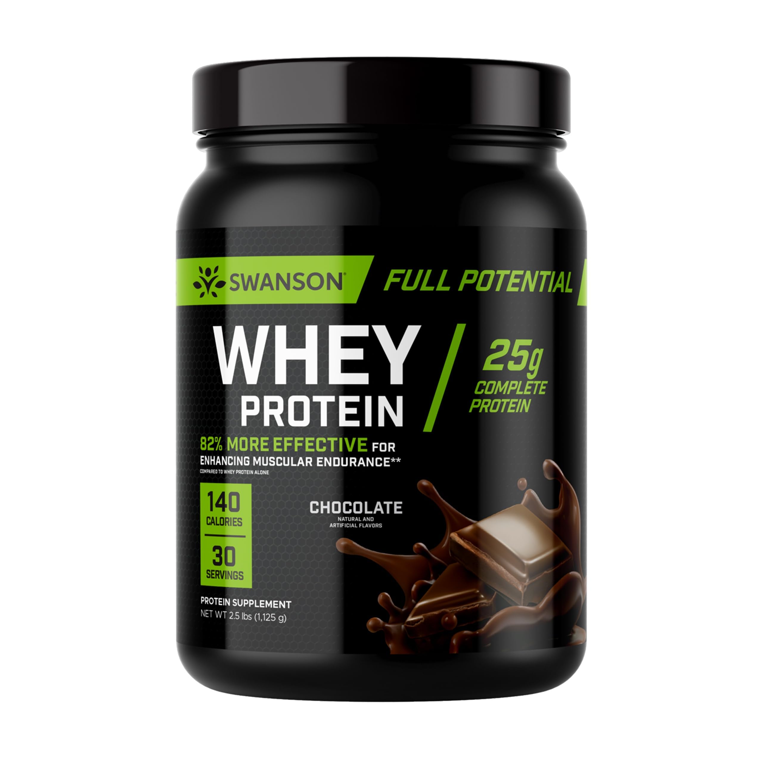 Swanson Protéine de lactosérum Potentiel Total Chocolat – Boîte, soutien à l'endurance.