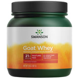 Swanson protéine chèvre concentrée en poudre dans un pot, énergie durable et satiété.