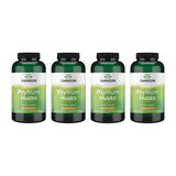 Swanson Psyllium gélules 610 mg, vue boîte et flacon, soutien à l’apport en fibres.
