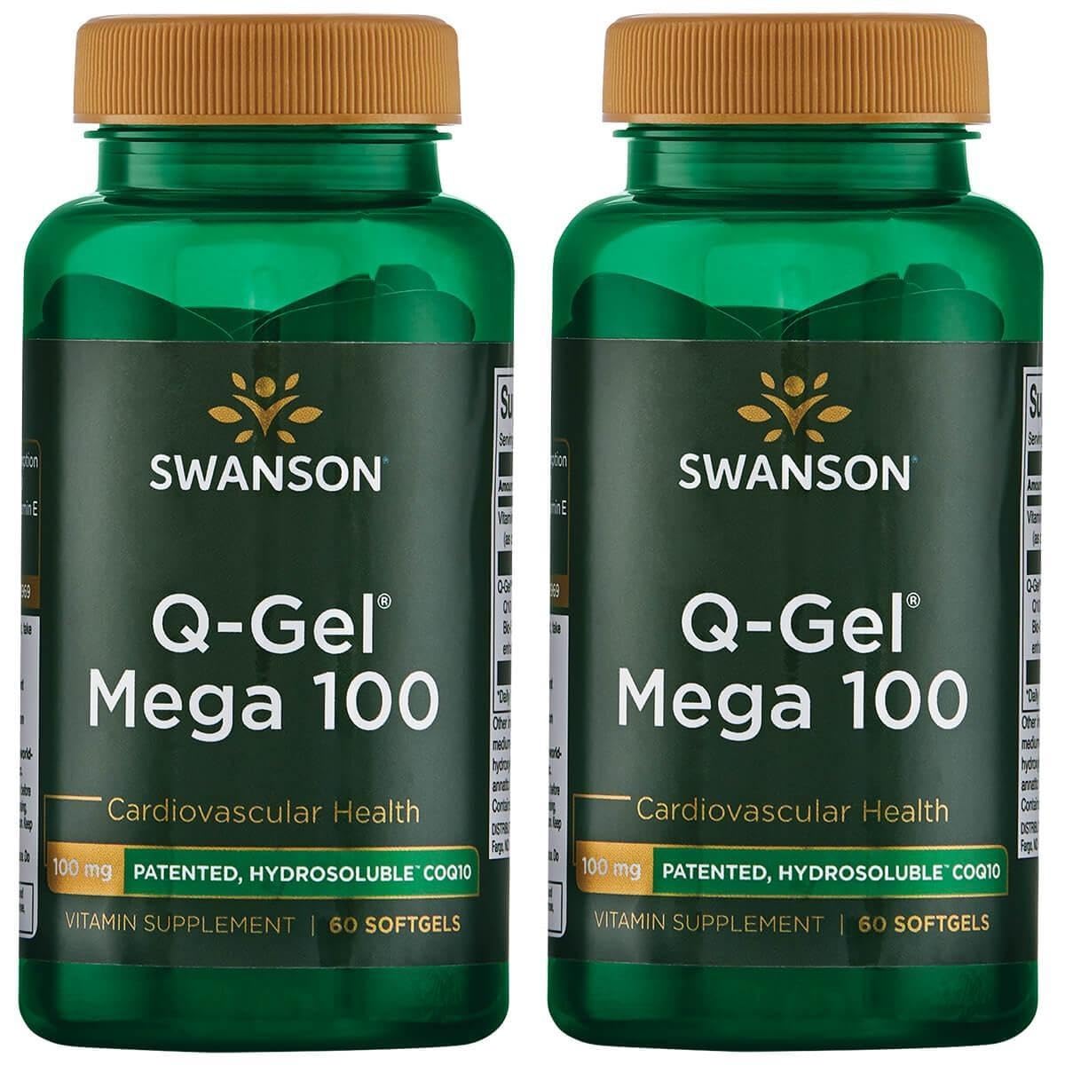 Swanson Q-Gel Mega 100, 60 gélules, soutien potentiel d'énergie cellulaire et performance