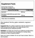 Swanson Quercétine-Bromélaïne, capsules prêtes à avaler, soutien potentiel pendant les saisons.