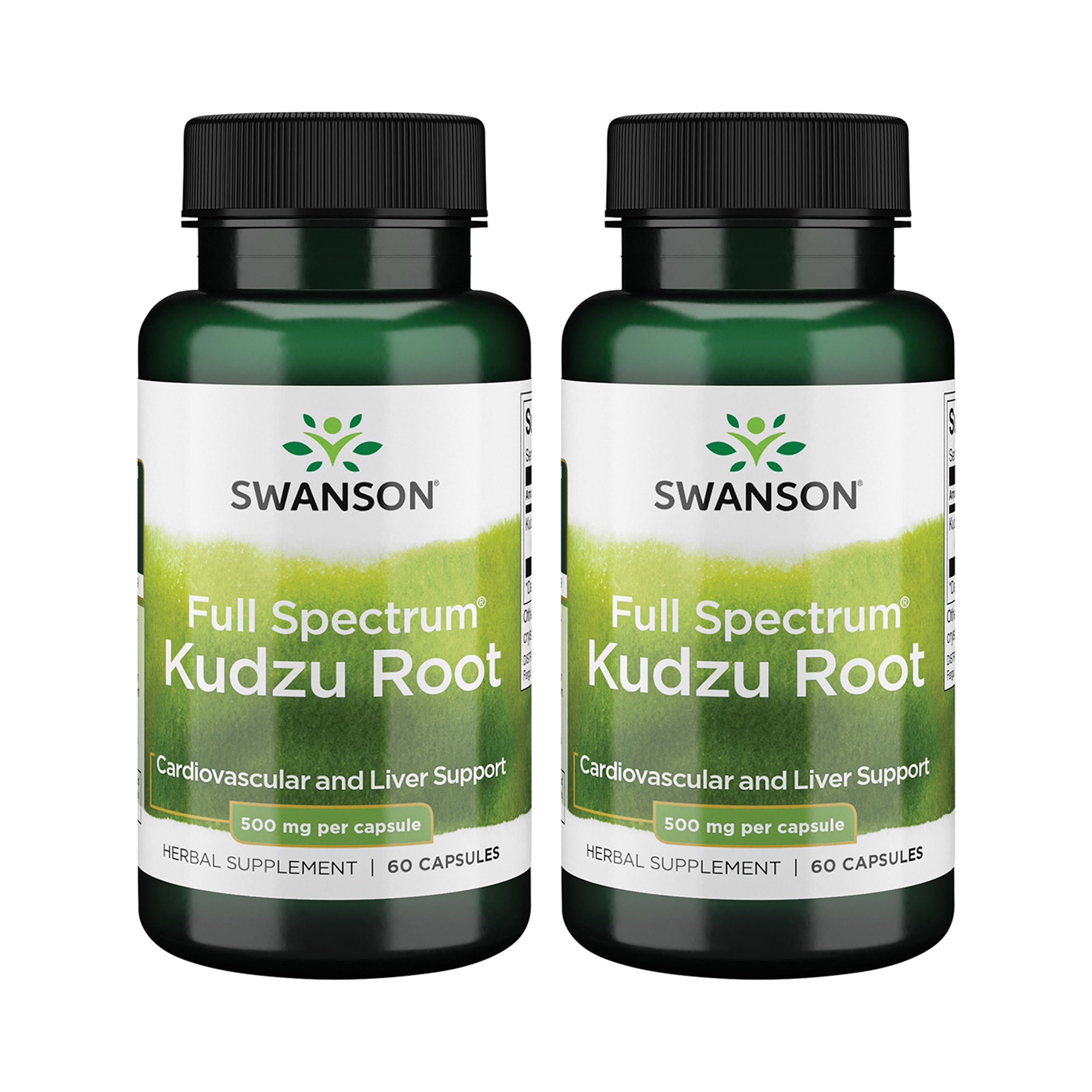 Swanson Kudzu, bouteille de gélules, soutien potentiel du cœur et du foie