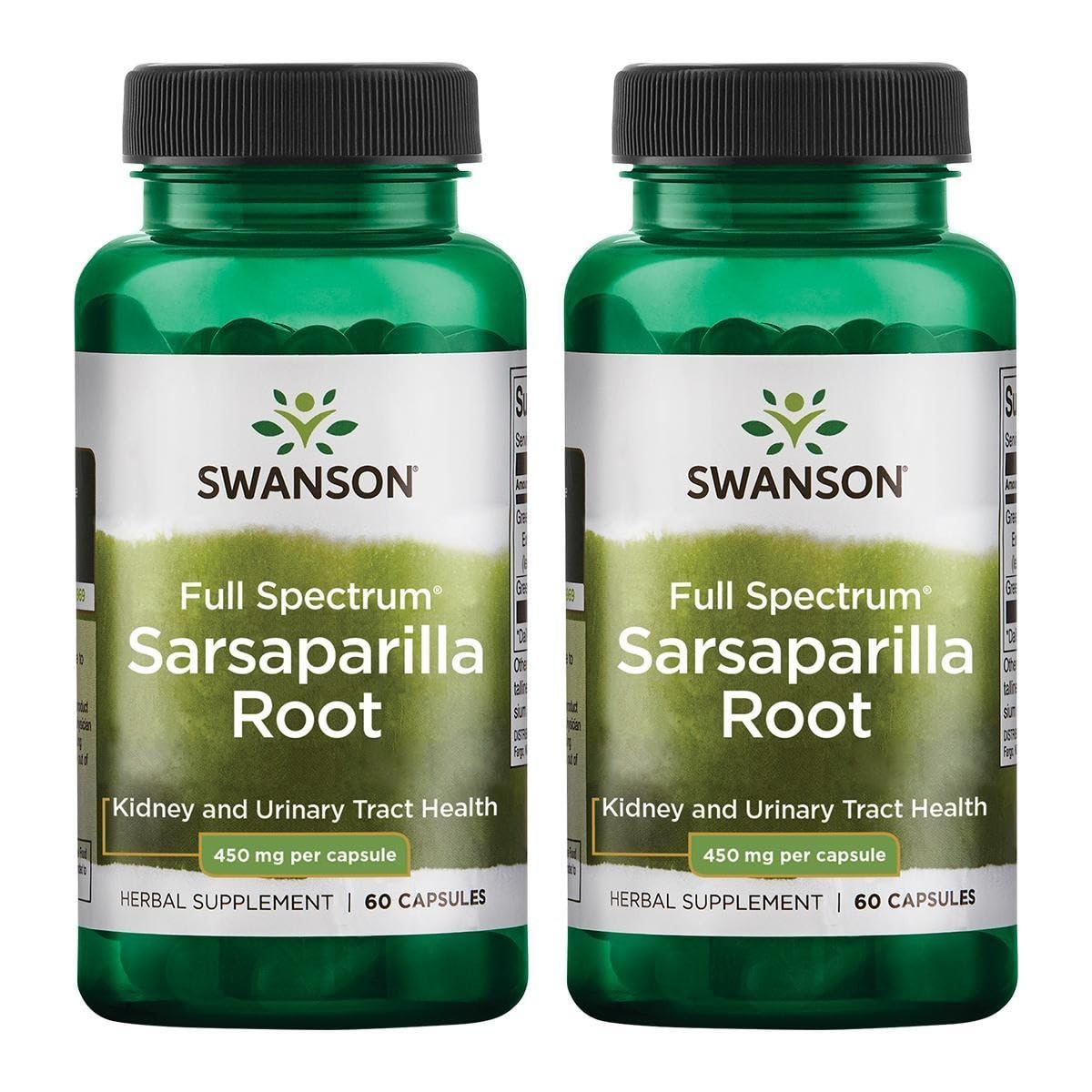 Swanson Racine de sarsaparille – bouteille en cours de versement, soutien potentiel à la peau et aux voies urinaires.