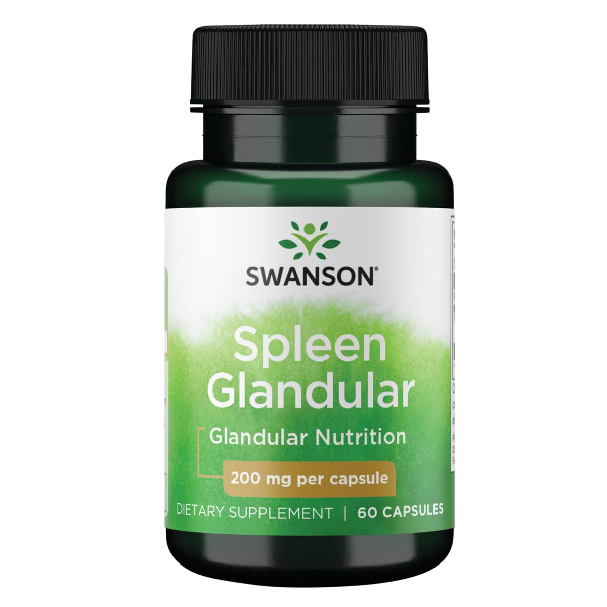Swanson Glandulaires de Rate Cru – emballage visible, soutien potentiel au bien-être quotidien.