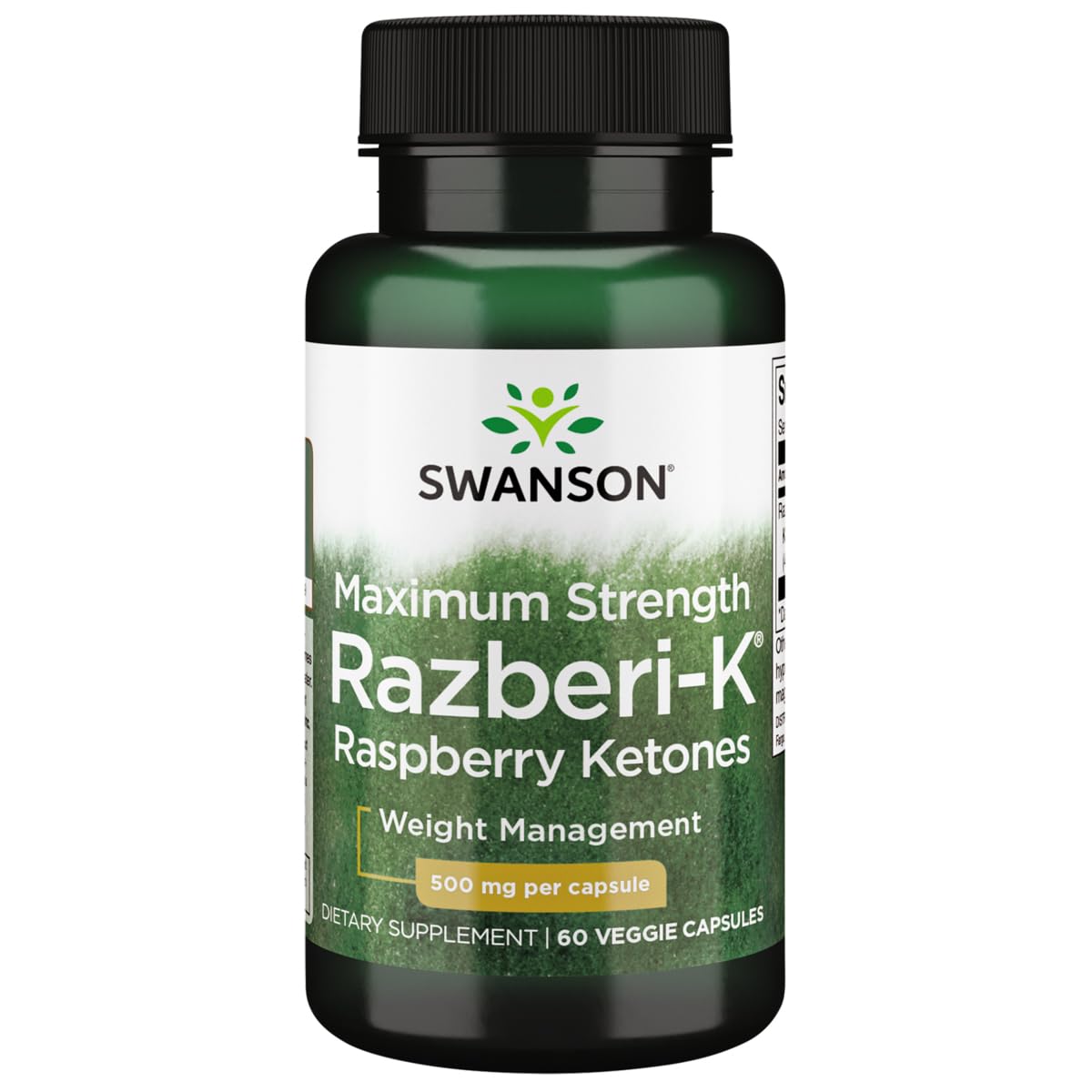 Swanson Razberi-K bouteille: ingrédient unique pour le métabolisme des graisses sans stimulant