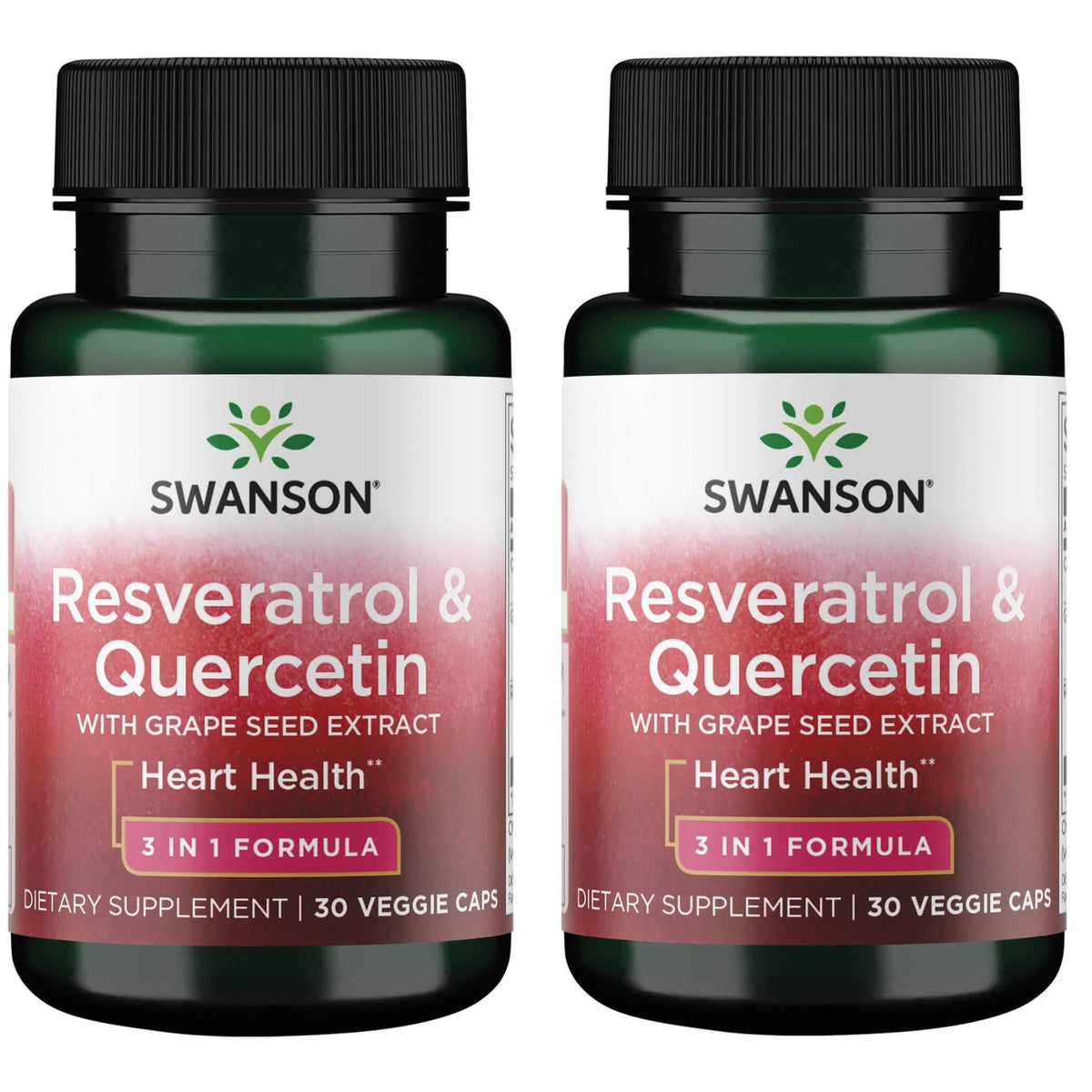 Swanson resveratrol et quercetine, bouteille, soutien potentiel au bienetre quotidien