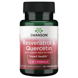 Swanson Résveratrol Quercétine – bouteille et gélules, soutien potentiel à la vitalité.