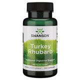 Swanson rhubarbe de turquie: gélules et étiquette du produit, soutien potentiel à la digestion.