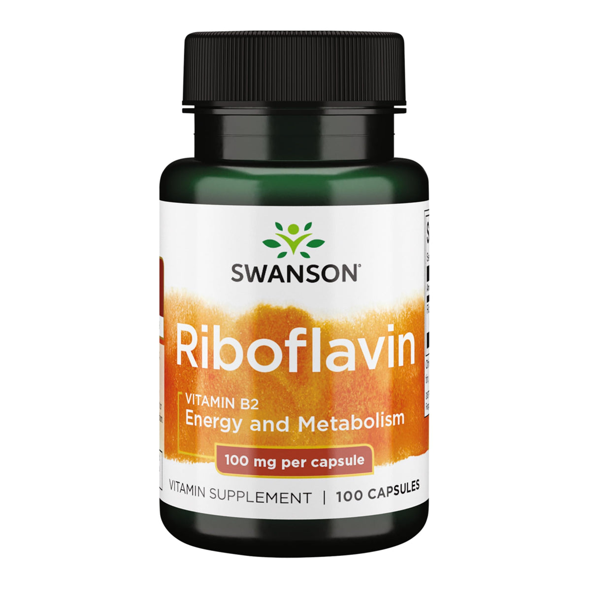 Swanson Riboflavine – bouteille 100 mg, soutient énergie et métabolisme