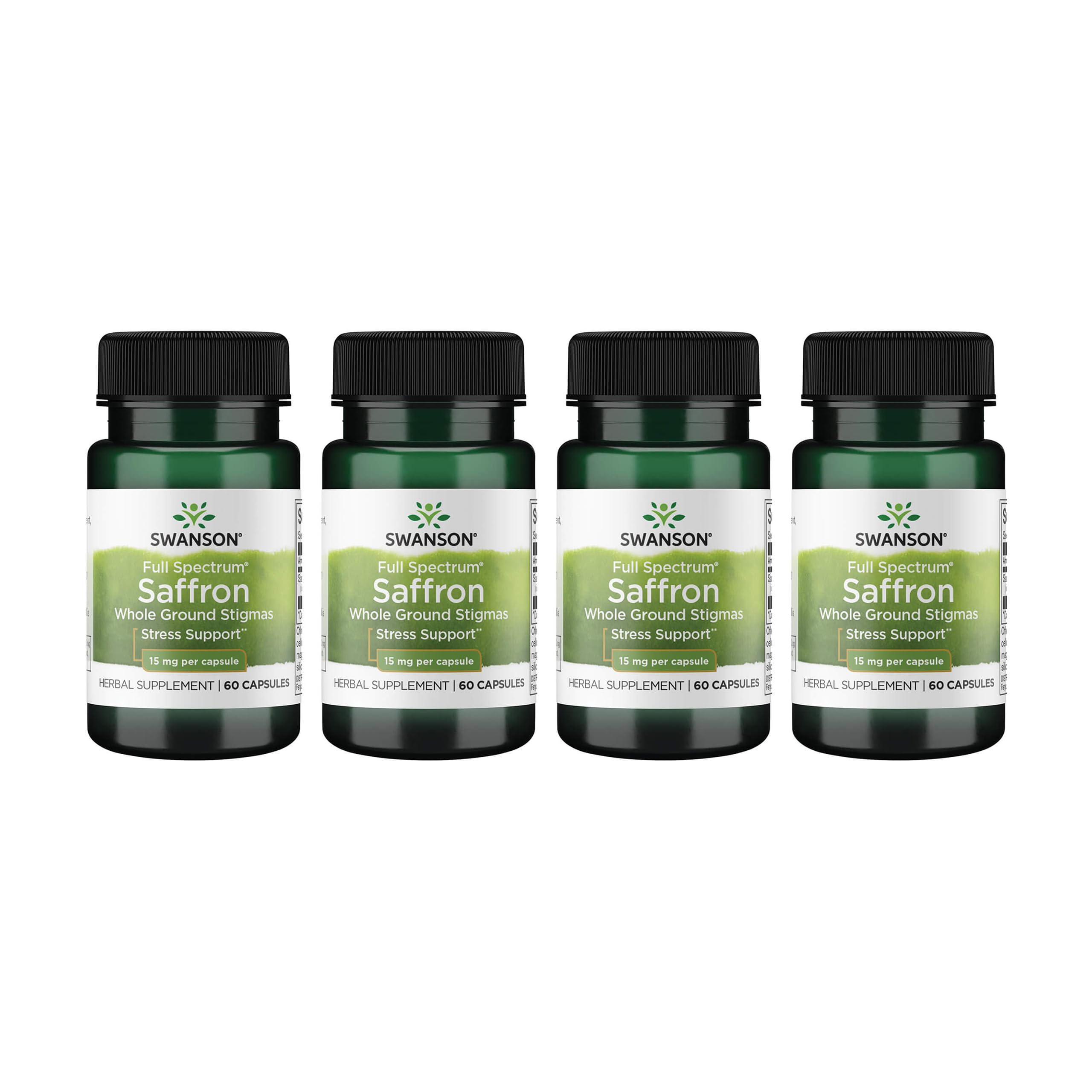 Swanson Safran – capsules végétales visibles, soutien naturel de l'humeur et du bien-être.
