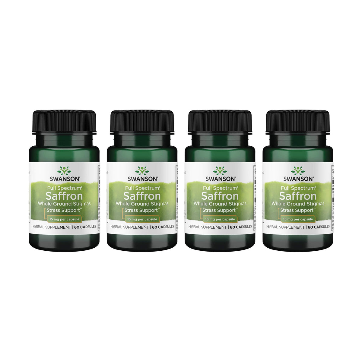 Swanson Safran – capsules végétales visibles, soutien naturel de l'humeur et du bien-être.