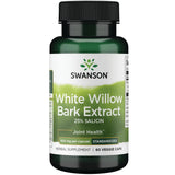 Swanson Saule Blanc Extrait, bouteille de 500 mg, potentiel soutien des articulations et muscles.