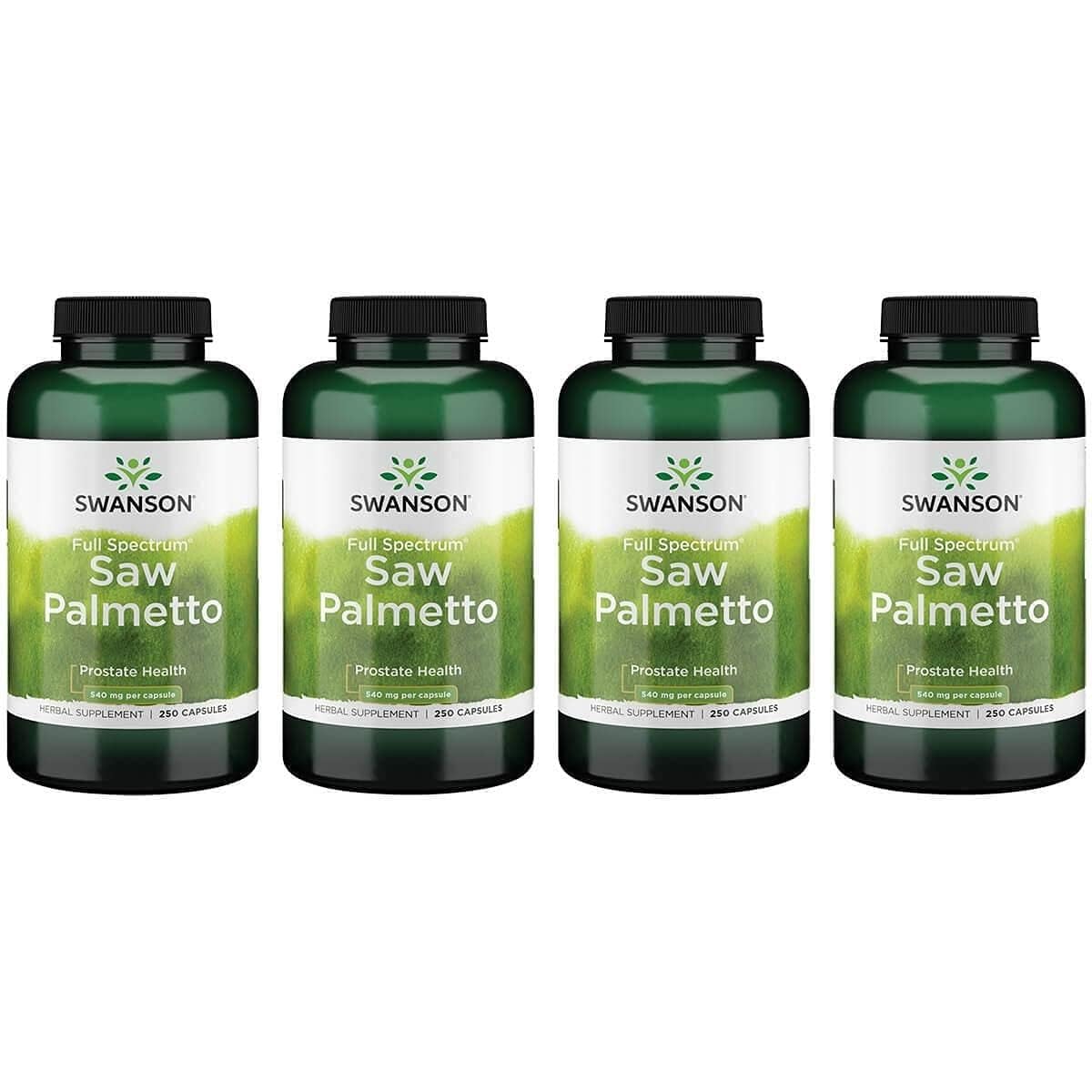 Swanson Saw Palmetto présente une bouteille de gélules offrant un soutien potentiel de la prostate.