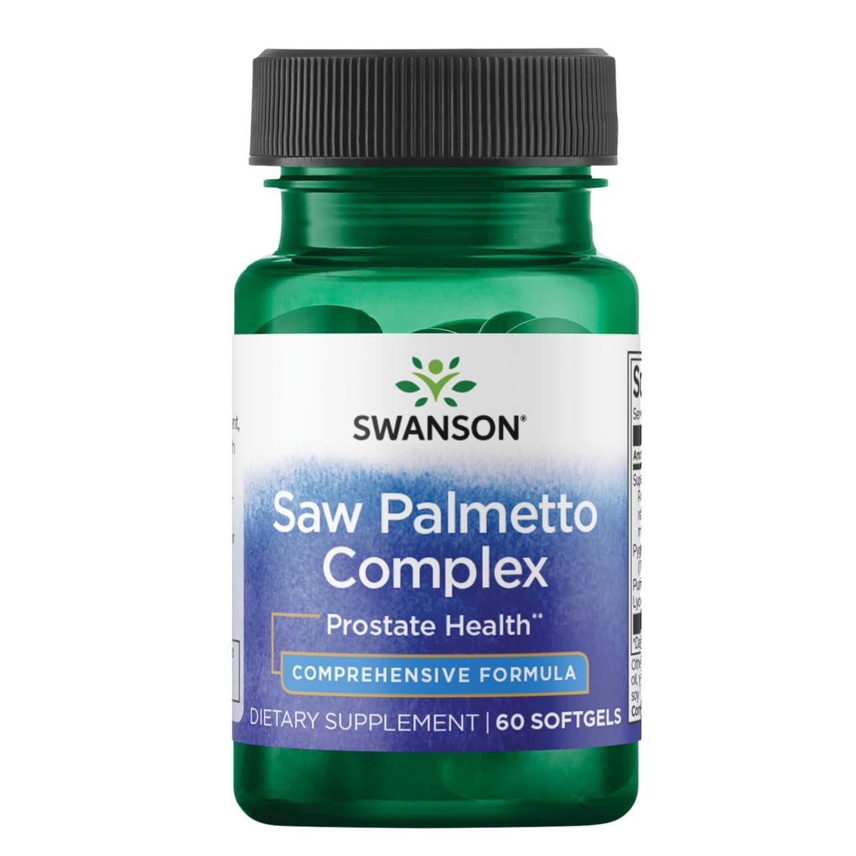 Swanson Saw Palmetto Combo – flacon, formulation complète avec pygeum et graines de courge