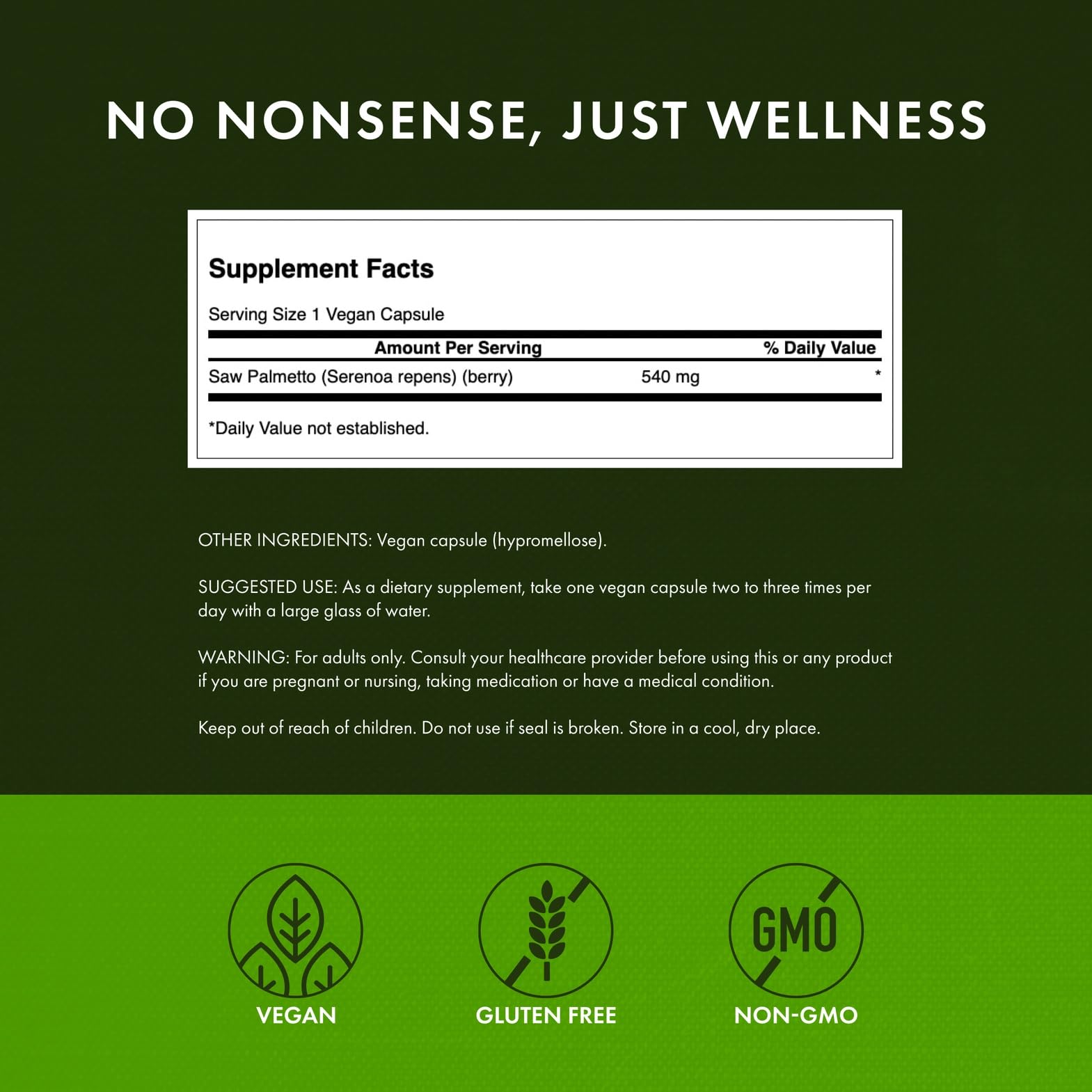 Swanson Saw Palmetto – formule traditionnelle à base d’ingrédients naturels.