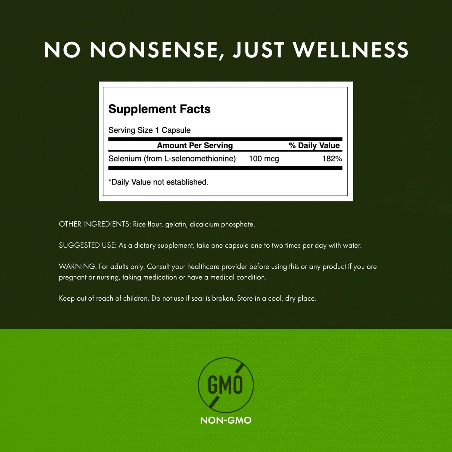 Swanson Sélénium – gélules 100 μg, dosage simple et pratique.