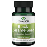 Swanson gélules de sésame noir 500 mg, apport potentiel pour soutenir l'énergie au quotidien.