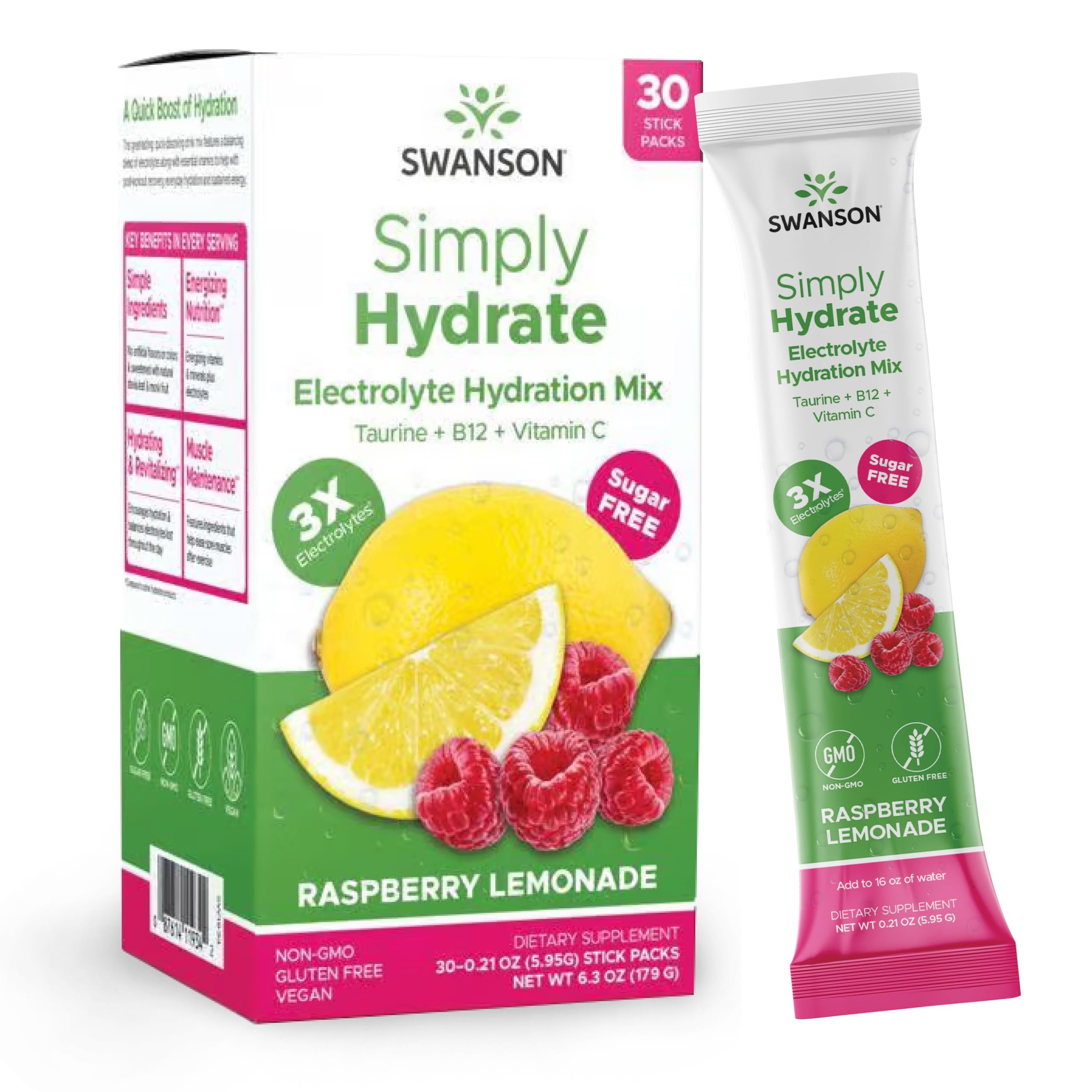 Swanson Hydratation Simple : sachet-poudre électrolyte, pratique pour l'hydratation pendant l'effort