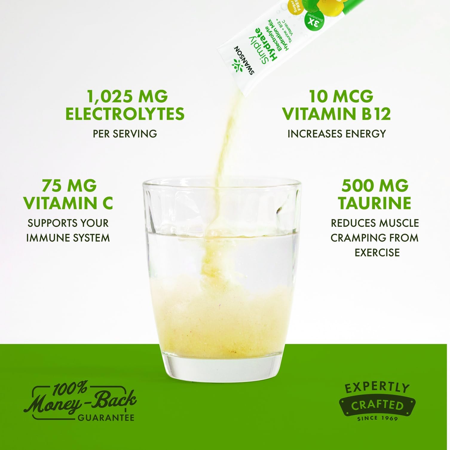 Boisson zéro calorie Swanson Simply Hydrate, idéale pour hydratation légère