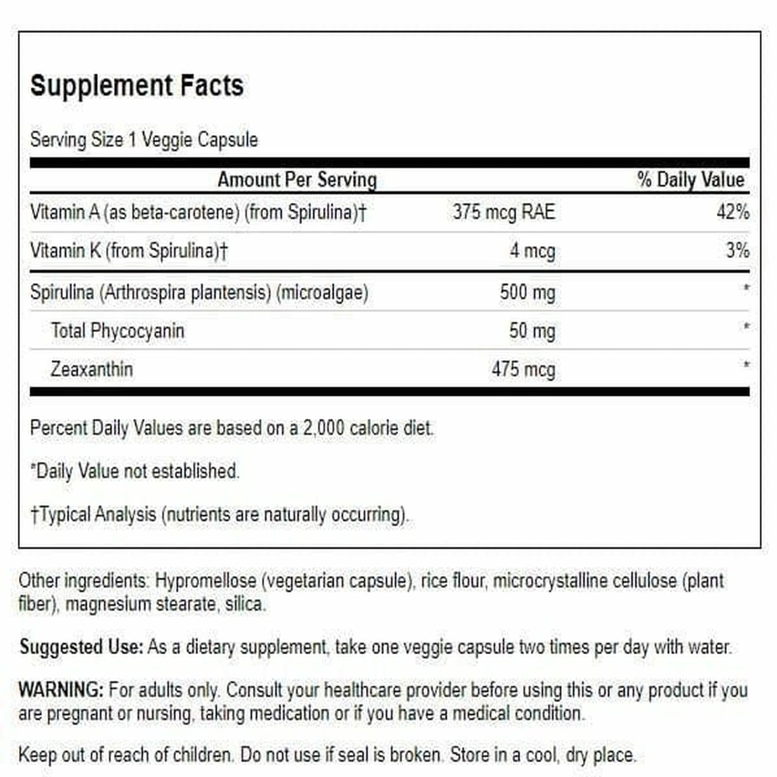 Gélules Swanson de 500 mg pour un complément végétal pratique.