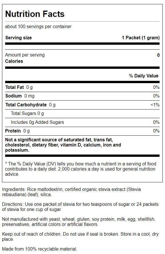 Swanson Extrait Stevia Feuilles: usage pratique dans boissons et thé.