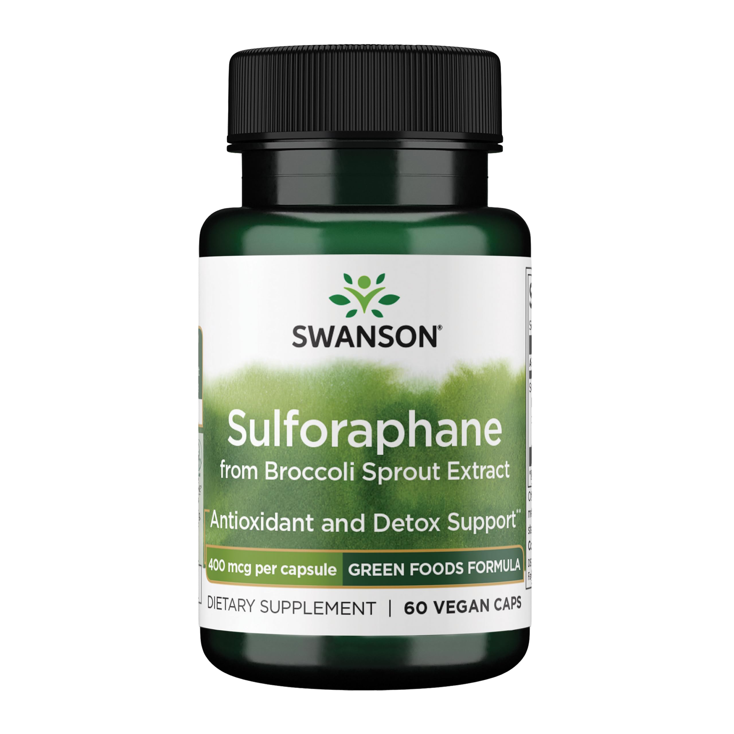 Swanson Sulforaphane: capsules brocoli, soutien potentiel à la santé cellulaire et digestive.