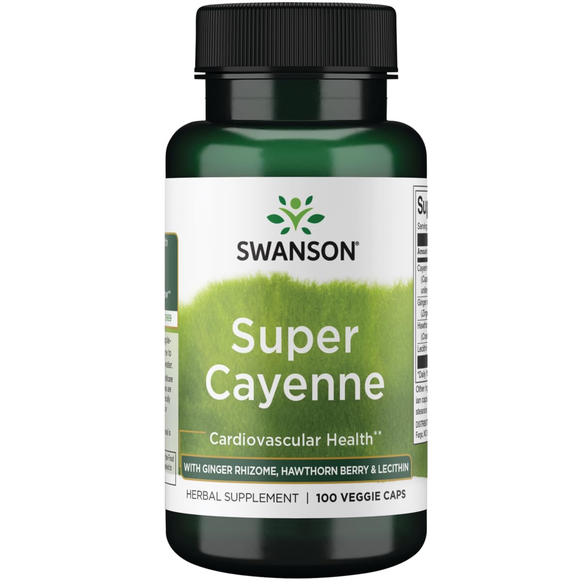 Swanson Super Cayenne bouteille: soutien éventuel à la circulation et à la santé vasculaire.