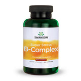 Swanson Super Stress B-Complex, bouteille 240 capsules, énergie naturelle et soutien quotidien.