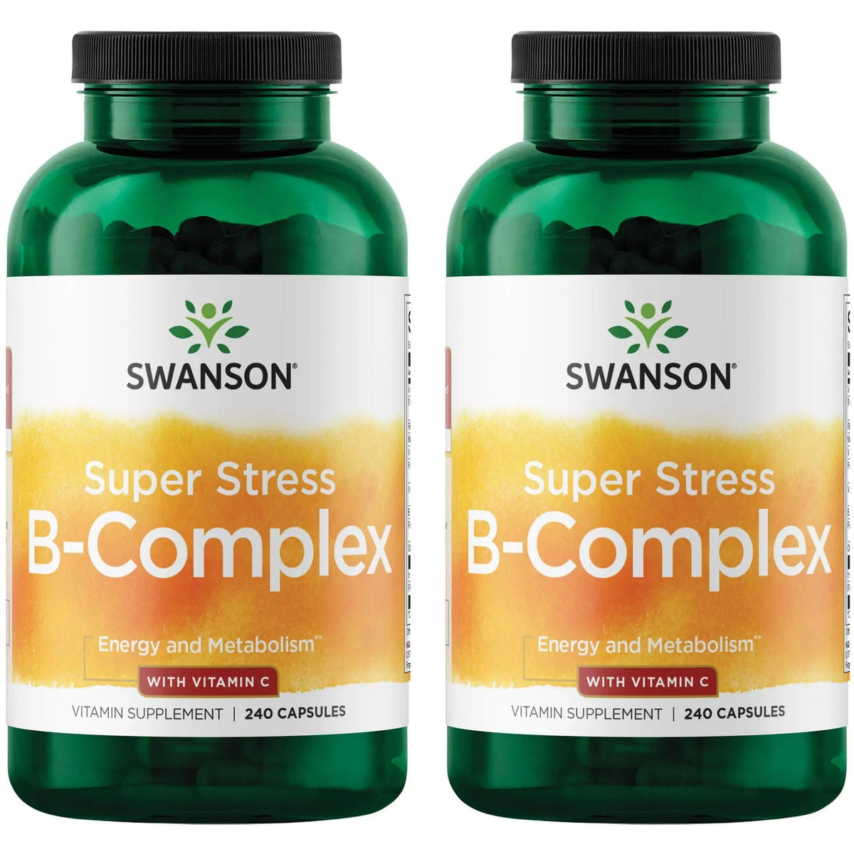 Swanson Super Stress B-Complex flacon-capsules soutient énergie naturelle.